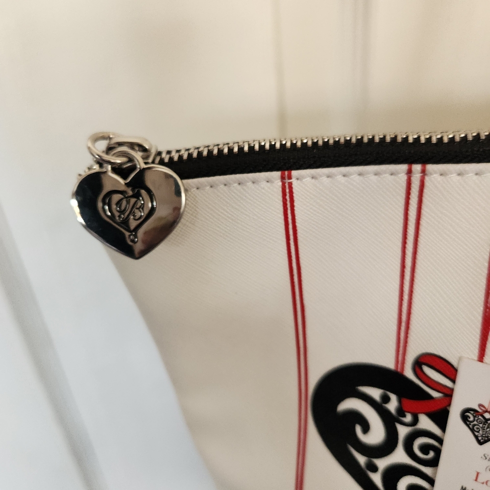 Brighton Love Notes Tote - Black, White, Red Ornament Design Tote NWT - Picture 5 of 9